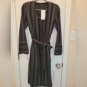 Zara. Navy Pinstripe Lightweight Jacket. NWT. Size XS.